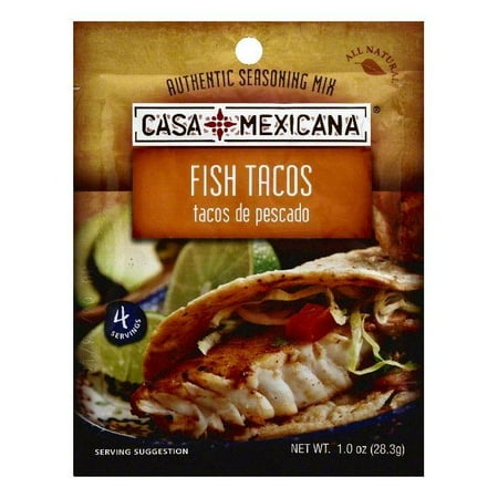 Casa Mexicana Fish Tacos Authentic Seasoning Mix, 1 OZ (Pack of (Best Seasoning For Fish Tacos)