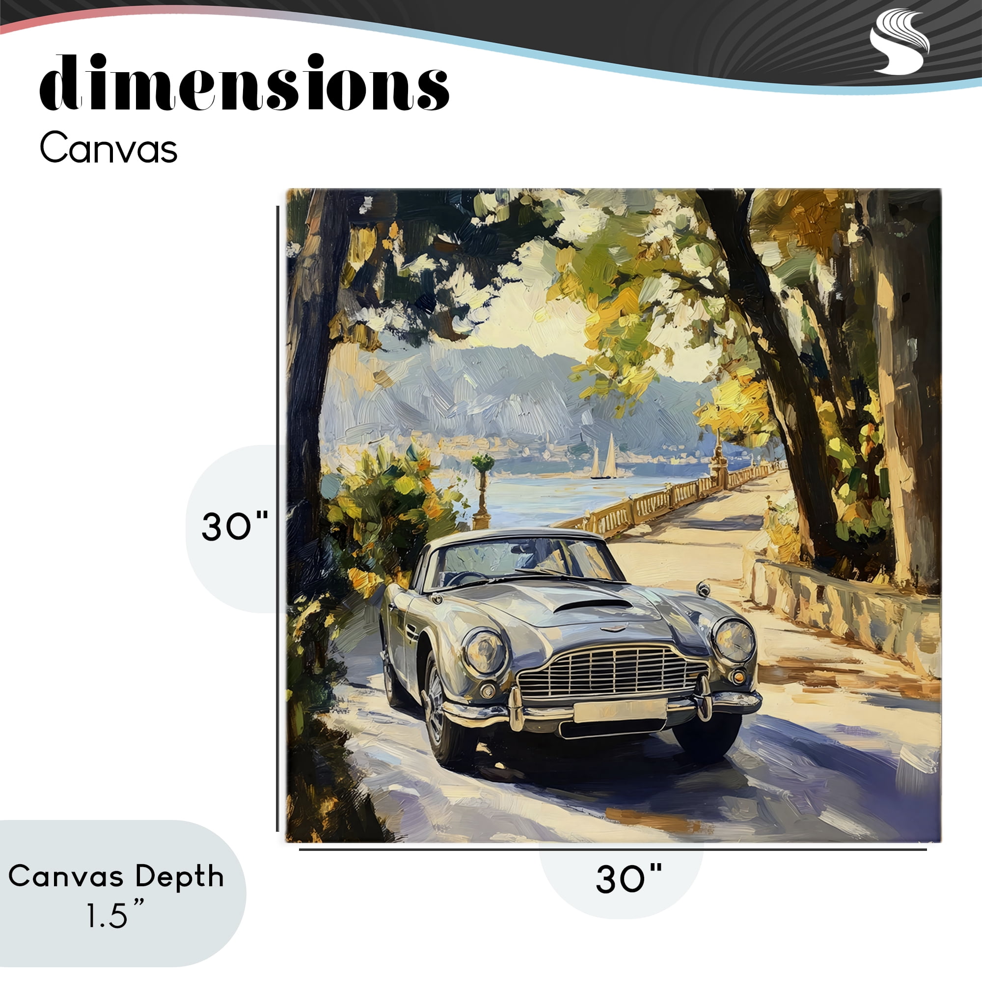Stupell Industries Classic View of Seaside Drive Canvas Wall Art, design by Creative Studio