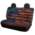 thumbnail image 2 of Xoenoiee Retro American Flag Print Car Seat Cover Full Set Comfortable Soft Vehicle Seat Cover Split Rear Bench Cover for Cars SUV Vans Truck, Durable Seat Covers Pack of 4, 2 of 7