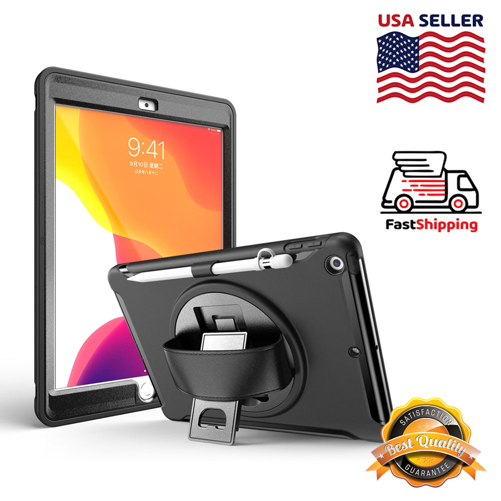 AMZER TUFFEN Case for iPad 10.2/ iPad 8th Gen, Military Grade ShockProof Kids Friendly 3 Layer Case , Apple Pencil Slot for 10.2 inch iPad 7th Gen, iPad 8th Gen 2020