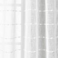 thumbnail image 3 of Lush Decor Panneau de Rideau Texturé à Illets Transparent pour Fenêtre Intérieure/extérieure, 50"L x 84"H, Blanc Javel, 3 of 4