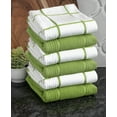 thumbnail image 6 of T-fal Solid and Check Parquet Kitchen Towel, Six Pack, Green, 6 of 7