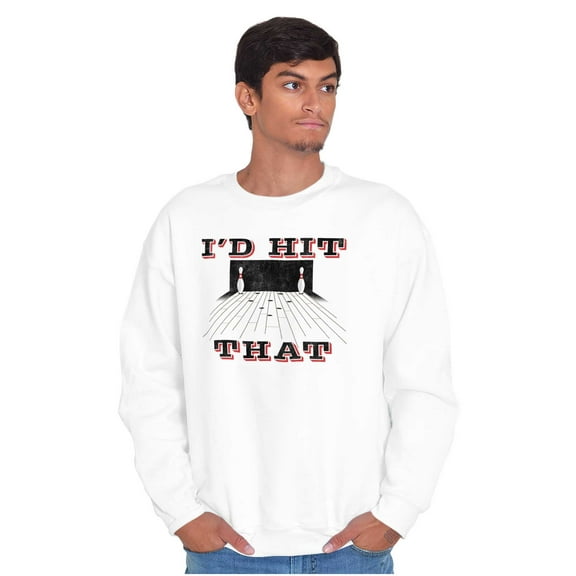 Id Hit That Funny Bowling Alley Unisex Plus Fleece Graphic Sweatshirt Brisco Brands 2X