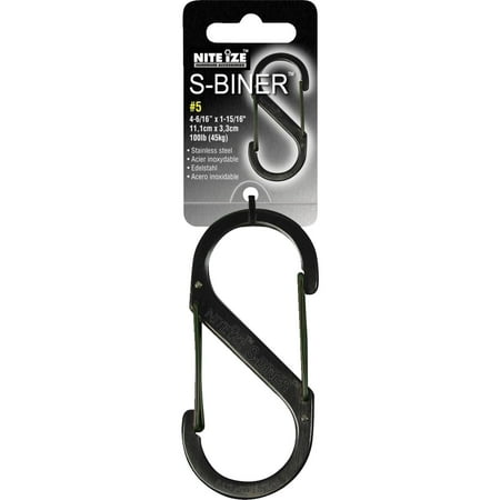 UPC 094664008274 product image for Nite Ize SB5-03-01 S-Biner S-Clip Key Ring-BLACK SIZE 5 S-BINER | upcitemdb.com