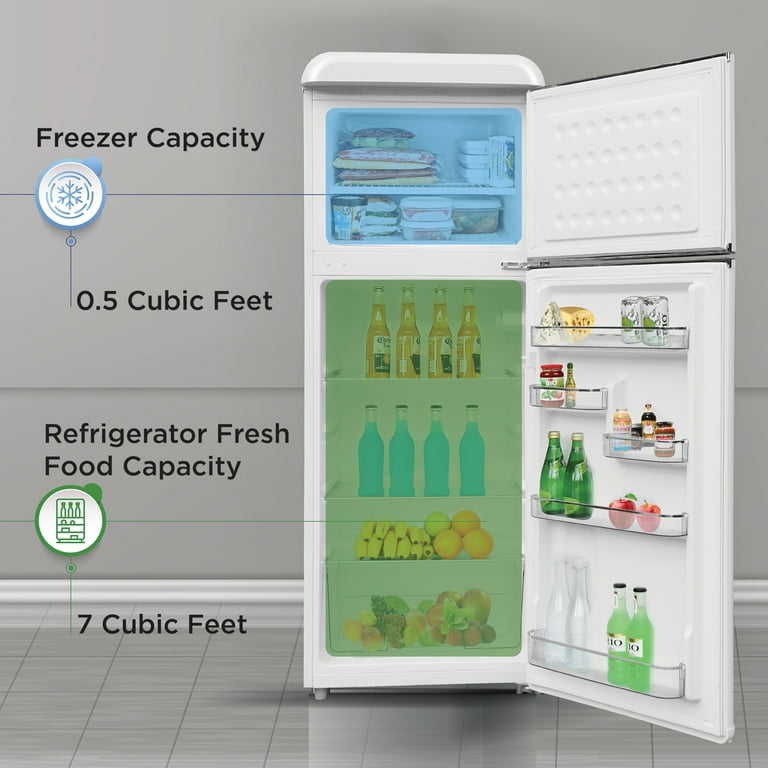 New 7.5 Cu Ft Mini Fridge Freezer Small Cooler Apartment