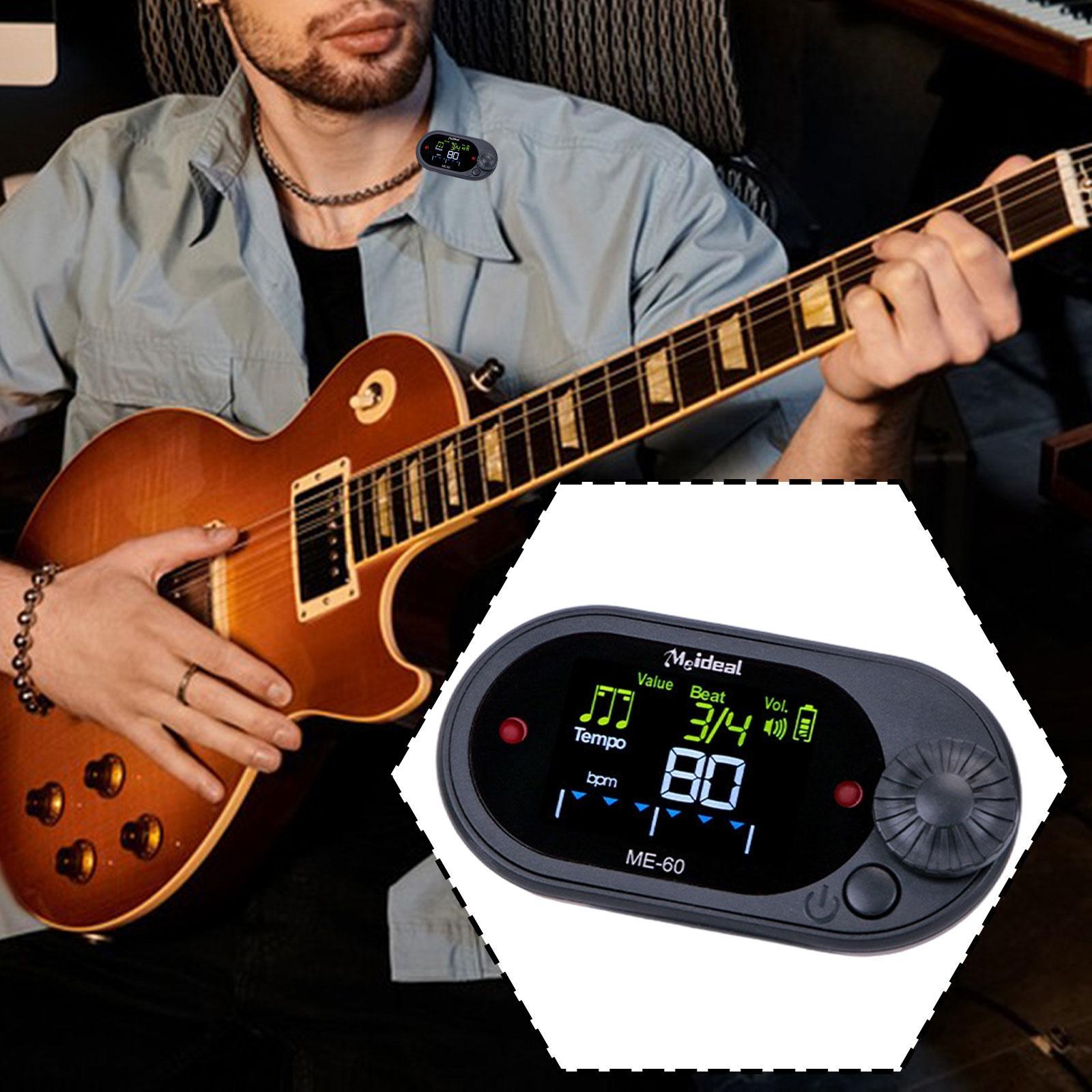 Metronome Tone Generator Tuner Adjustable Volume LCD Display for Piano Guitar Violin Musicians