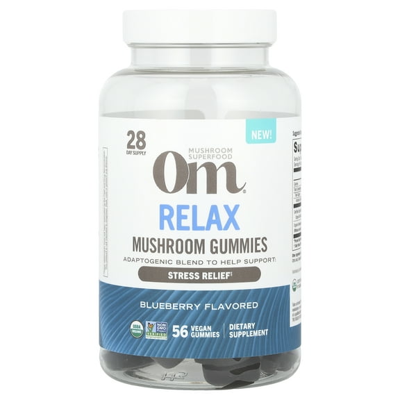 OM Mushroom Superfood Mushroom Gummies, Relax-56 ct