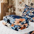 thumbnail image 5 of Manfei Vintage Floral Daisy Zipper Queen Comforter Set with Fitted Sheet and 2 Pillowcases,Rustic Botanical Zipper Bedding Set,Reversible, 5 of 7