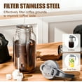 thumbnail image 4 of GOSCHE Cold Brew Coffee Maker 64oz Leak-Proof Cold Brew Pitcher with Stainless Steel Filter, Pour Spout Handle Lid, Gray, 4 of 9