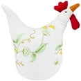 thumbnail image 5 of Northlight 12" White, Soft Green, and Yellow Floral Rooster Chicken Spring Decoration, 5 of 6