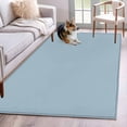 thumbnail image 2 of Sky Blue Large Area Rugs for Bedroom Living Room, Soft Non Slip Carpet Bedside Rug, Modern Pure Winter Sky Blue Rectangular Floor Cover Kitchen Accent Rug 4'x6' for Dining Room/Office, 2 of 9