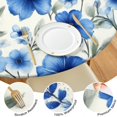 thumbnail image 4 of Pioneer Flower Floral Print Pattern Round Fitted Tablecloth with Elastic Edge,Dining Table Cover Waterproof,Outdoor Round Tablecloth for Camping,Dining,Indoor and Outdoor, 4 of 7