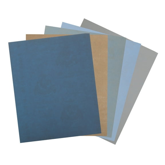 Silicon Carbide Sandpaper Set for Grinding 5 Sheets Wet Dry Sanding Paper 9 x 11 Inch Assorted Grit