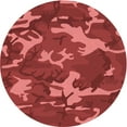 thumbnail image 1 of Ahgly Company Tapis Rond Lavable en Machine Intérieur Transitionnel Orange, 8 Pieds Rond, 1 of 7
