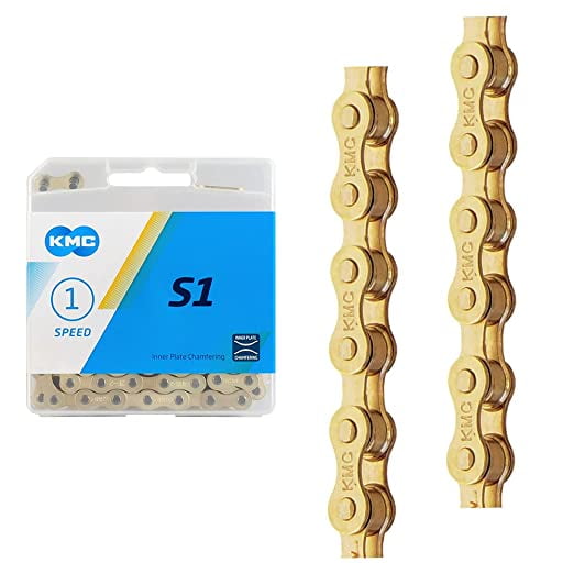 KMC S1 Single Speed Chain 112 Link 1/2"x1/8" Chain + Magic Button