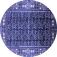 thumbnail image 1 of Ahgly Company Indoor Round Oriental Blue Industrial Area Rugs, 8' Round, 1 of 4