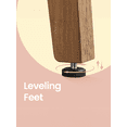 thumbnail image 2 of LEDREM Side Table, 2-Tier Small Rectangular End Table with Lower Shelf & Tapered Legs, Mid-Century Modern Nightstand for Living Room Bedroom, Honey Brown, 2 of 5