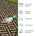 thumbnail image 5 of DEORAB Outdoor Rugs Waterproof Plastic Straw Mat 8'x10' Reversible for RV Patio Deck Beach Black & Brown, 5 of 9