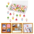thumbnail image 4 of Worgeous Ice Cream Shaped Thumbtacks for Office Use Assorted Color Resin and Plastic 30pcs, 4 of 8