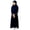 Dark Blue, variant on Muslim Dress for Girls Islamic Prayer Abaya Dress Long Sleeve Kaftan Robe Maxi Dress with Hijab Kids Ramadan Eid Outfit (Coffee, 3-4 Years)