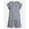 thumbnail image 5 of Lissome Women's Scuba Knit Top and Shorts Lounge Set, 2-Piece, Sizes S-4X, 5 of 5