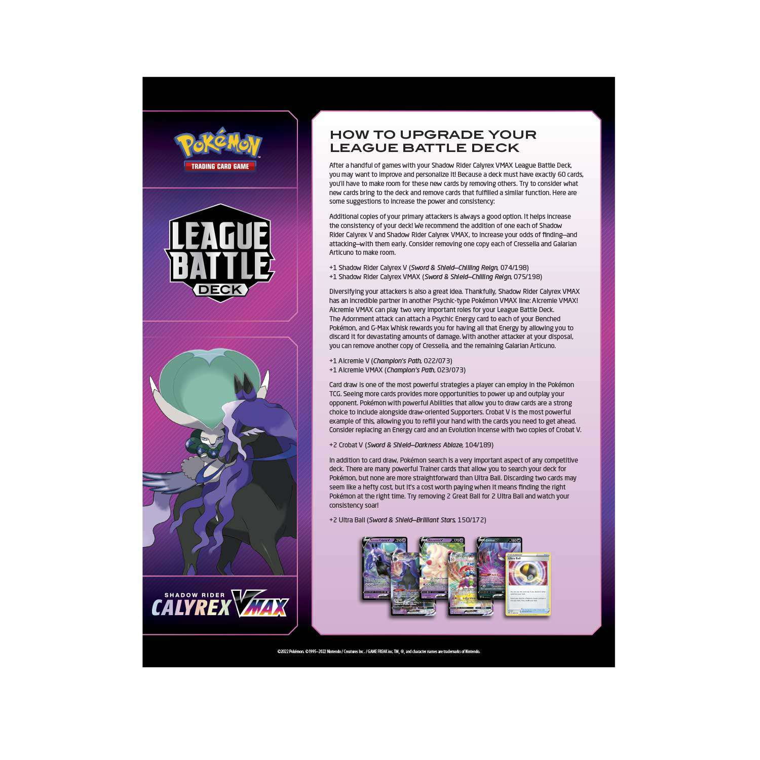 Pokemon Trading Card Game Shadow Rider Calyrex VMAX League Battle Deck