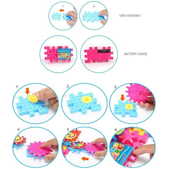 81 Piece DIY Gear Building Blocks Toy Set Learning Blocks Motorized Gears Construction Toy Kids DIY Gift
