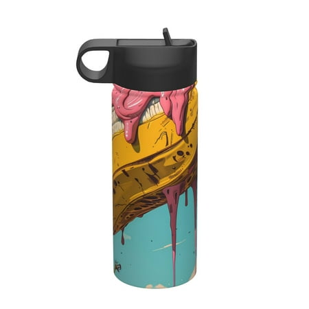 

Picia Melting Banana Fantasy Pattern 18oz Sports Insulated Kettle With Straw Insulated Water Bottle For Running Hiking Cycling Climbing Men S Woman Insulated Water Bottle