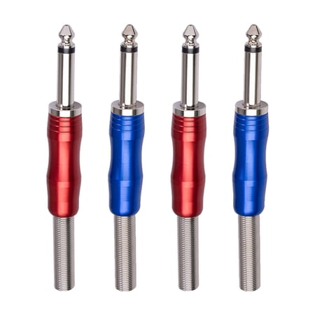 4PCS 1/4 inch Male Jack 6.35mm Solder Type TRS Plug for Speaker Audio Cable