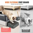 thumbnail image 4 of Extra Large Stainless Steel Cat Litter Box with High Sides, Anti-Splashing & Odor-Free, Includes Metal Scoop, 4 of 6
