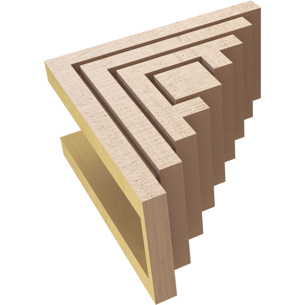 5"W x 10"D x 10"H Classic Landon Rough Cedar Woodgrain TimberThane Corbel, Primed Tan