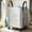 Silver, variant on Rolling Storage Bag with Wheels, Foldable Laundry Hamper Organizer, Large Capacity Waterproof Fabric Storage Bin with Carry Handles for Clothes, Blankets, Dorm