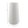 thumbnail image 3 of DecMode 12" Ribbed White Porcelain Ceramic Vase, 3 of 6