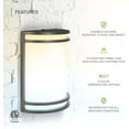 thumbnail image 3 of ASD 10 Inch LED Outdoor & Indoor Wall Mount Light Fixture - Oil Rubbed Bronze Modern Wall Sconce Lighting - 15W 120-277V 3000K 4000K 5000K Dimmable Front Door & Patio Exterior Lights - ETL, 2 Pack, 3 of 17
