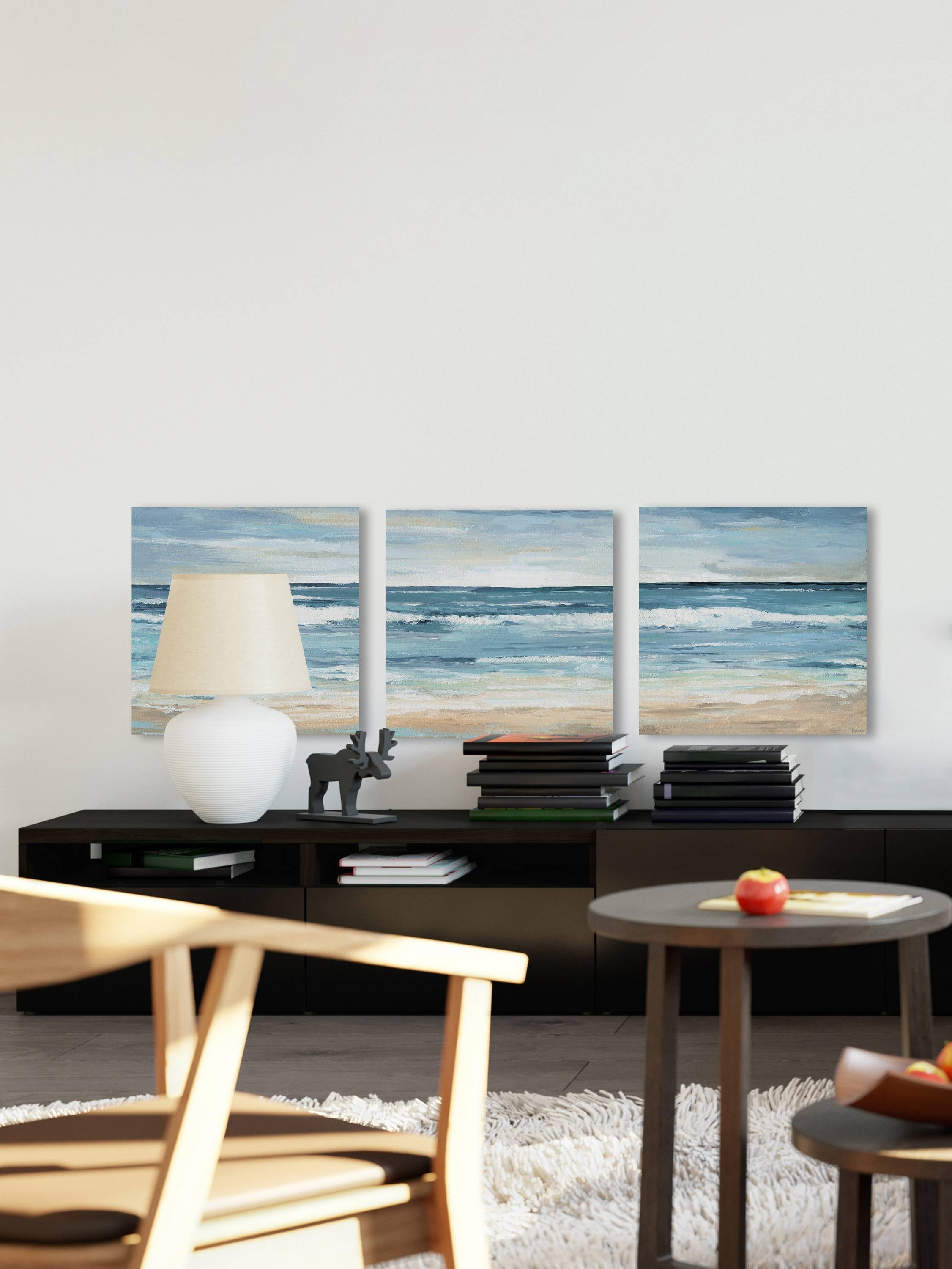 Blue Waves Triptych