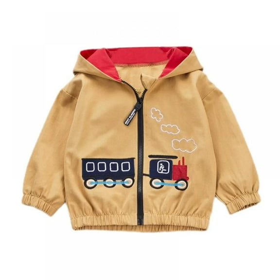 XBASW Toddler Baby Girls Boys Windbreaker Jacket Hooded Trench Coat Kids Spring Fall Zipper Windproof Jacket 0-4 Years
