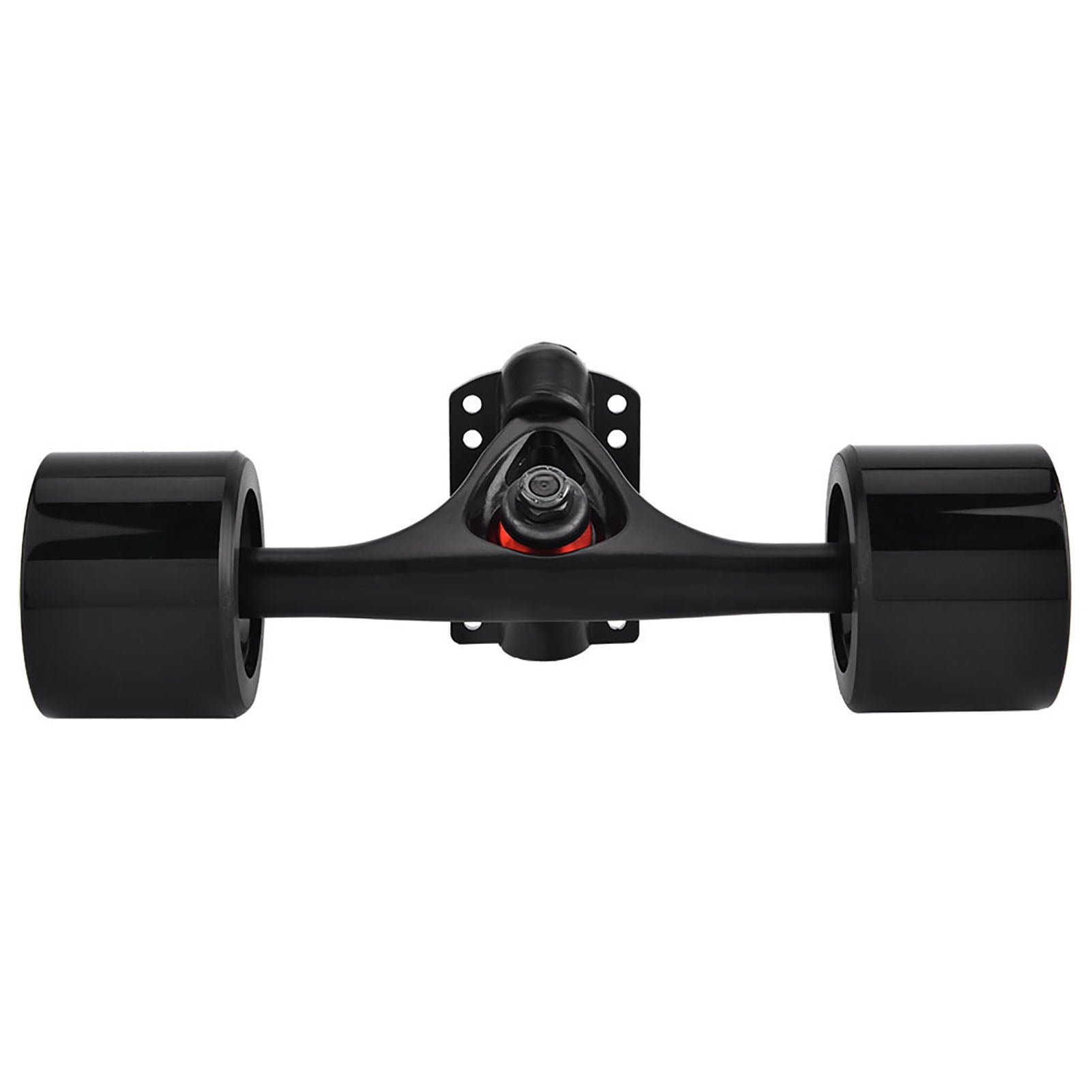 Yajisi 10.24 Inches Skateboard Trucks with 70x50mm Polyurethane Wheels ABEC-9 Bearings 2 Piece Set for Outdoor Sports, Black Shaft Black Wheel (26 cm Trucks / 2.8 x 2 in Wheels)
