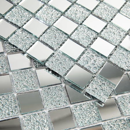 Crystal Diamond Mirror Mosaic Tile Brick Glass Mosaic Tile for Kitchen Backsplash Bathroom Wall