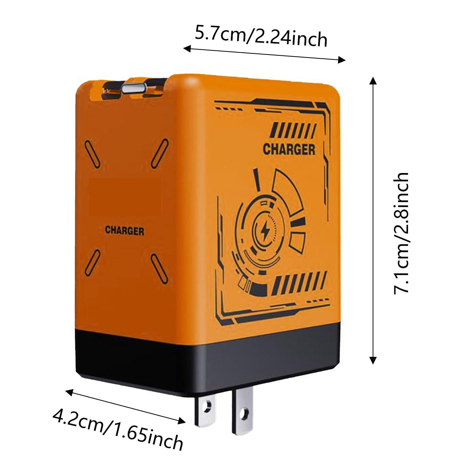Phone Charger Retractable Wall Adapter with Plug for and Smartphone – All-in- Portable Power Solution