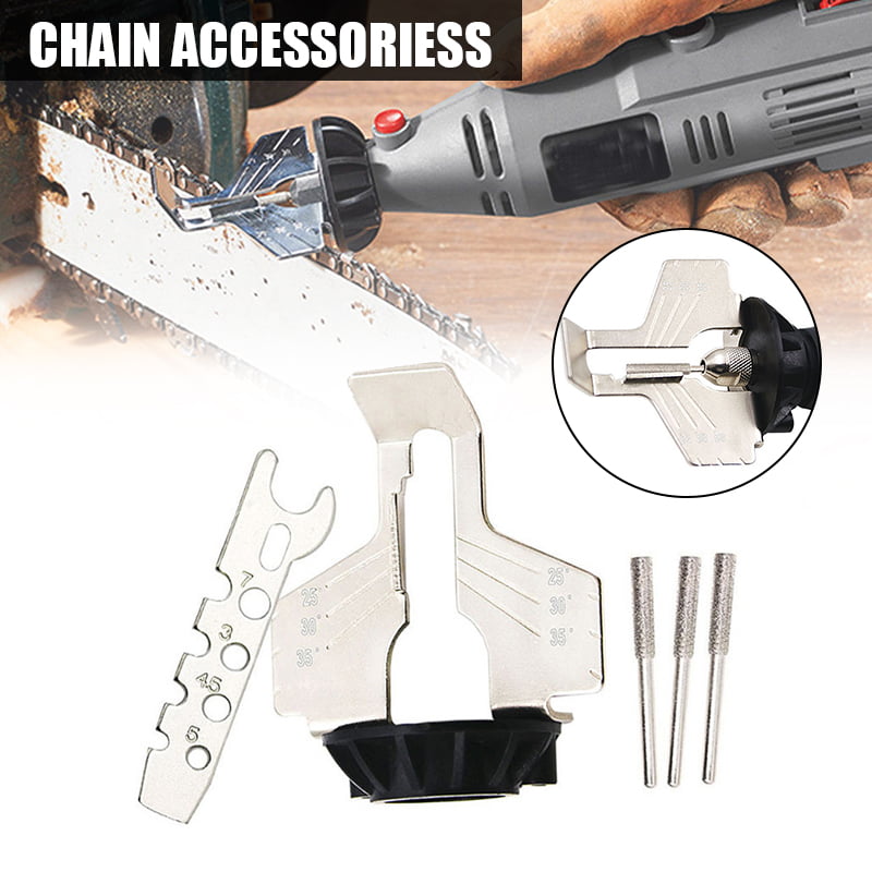 Chainsaw Sharpening Attachment Chain Saw Tool File Grinder Electric Rotary Kit