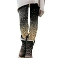 thumbnail image 1 of Gibobby Leggings cintura alta Pantalones yoga con estampado lentejuelas para mujer, mallas adelgazantes informales, pantalones（Dorado， M), 1 of 4