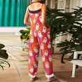 thumbnail image 4 of Stralyhd Pumpkin Face Graphic Jumpsuits for Women Halloween Holiday Sleeveless Jumpsuit Ghost Jumpsuits with Pockets Scary Pumpkin Pattern Long Pants Red L, 4 of 7