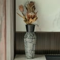 thumbnail image 7 of Trumpet Classic Style Straight Designed Table Vase for Entryway Dining or Living Room, Ceramic Black, 7 of 7
