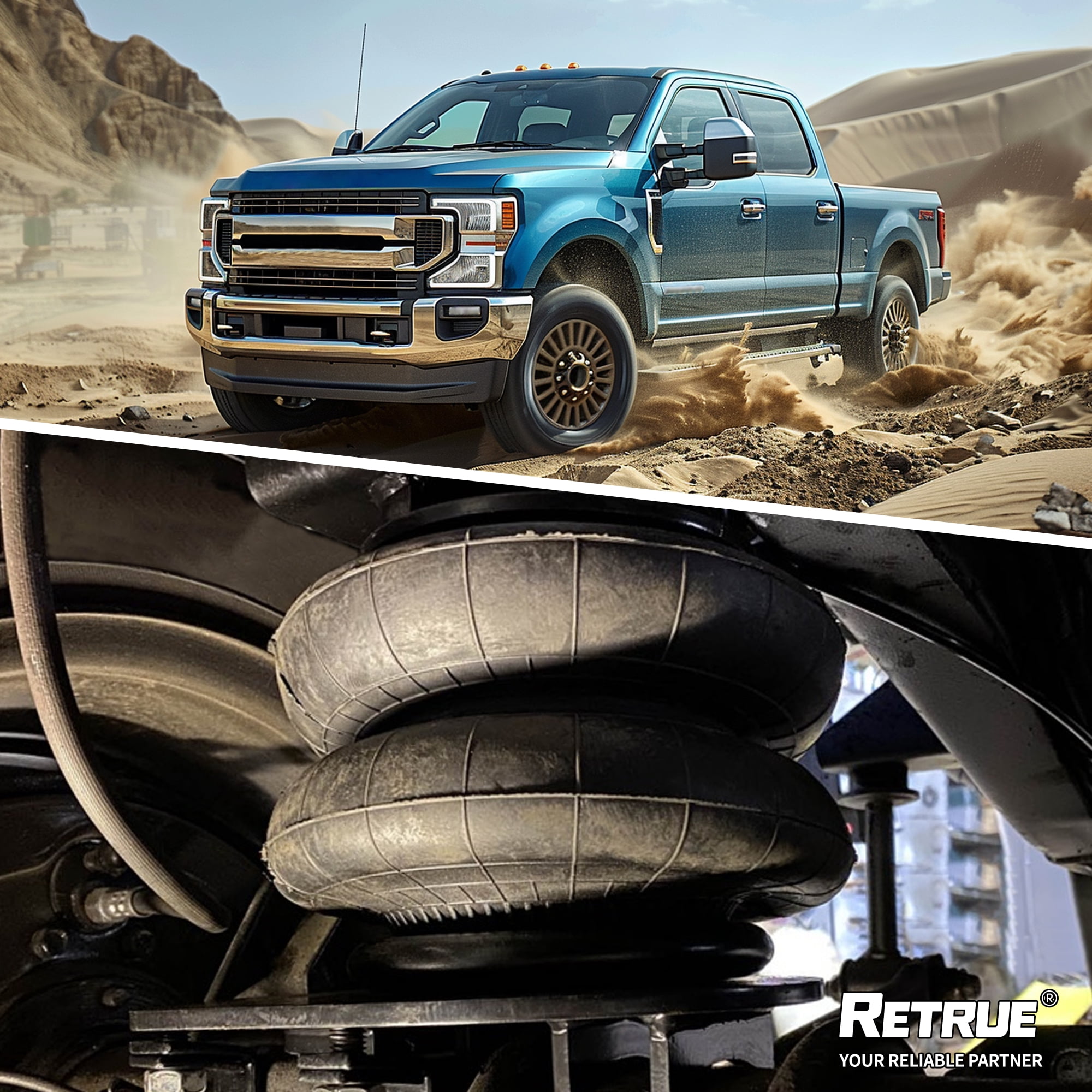 2011-2016 F250/F350 Rear Air Suspension Lift Kit 2011-2013 F450 Air Spring FORD