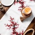 thumbnail image 4 of Table Runner - 60 Inch Long, Chinese Mountain Kitchen Dining Table Runner Dresser Scarves, Landscape Painting Red Plum Flowers Farmhouse Decor for Coffee Tables Wedding Party Banquet, 4 of 8