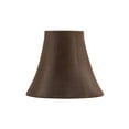 thumbnail image 4 of Aspen Creative 30078-2 Small Bell Shape Chandelier Clip-On Lamp Shade Set (2 Pack), Transitional Design in Brown, 6" bottom width (3" x 6" x 5"), 4 of 6