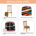 thumbnail image 4 of Colorful and Grey Abstract Art Artwork Seat Covers for Dining Room Chairs Set Of 4,Stretch Printed Washable Chair Seat Cover with Elastic Ties and Button,Removable Waterproof Couch Cushion Covers, 4 of 6
