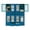 Blue, variant on Miumaeov 4-piece Storage Cabinets with 2 Clear Doors & 2 Drawers, Small Wooden Countertop Cabinet Organizer Cupboard for Kitchen, Bathroom, Office