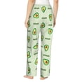 thumbnail image 3 of Xecao Green Avocado Women's Straight Lounge Pajama Pants: The Epitome of Relaxed Sleepwear, 3 of 9