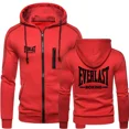 thumbnail image 3 of Nuevo EVERLAST, ropa deportiva de otoño e invierno para hombre, Sudadera con capucha sencilla a la moda con cremallera, chaqueta lisa, ropa deportiva estampada para hombre, top informal cálido, 3 of 5